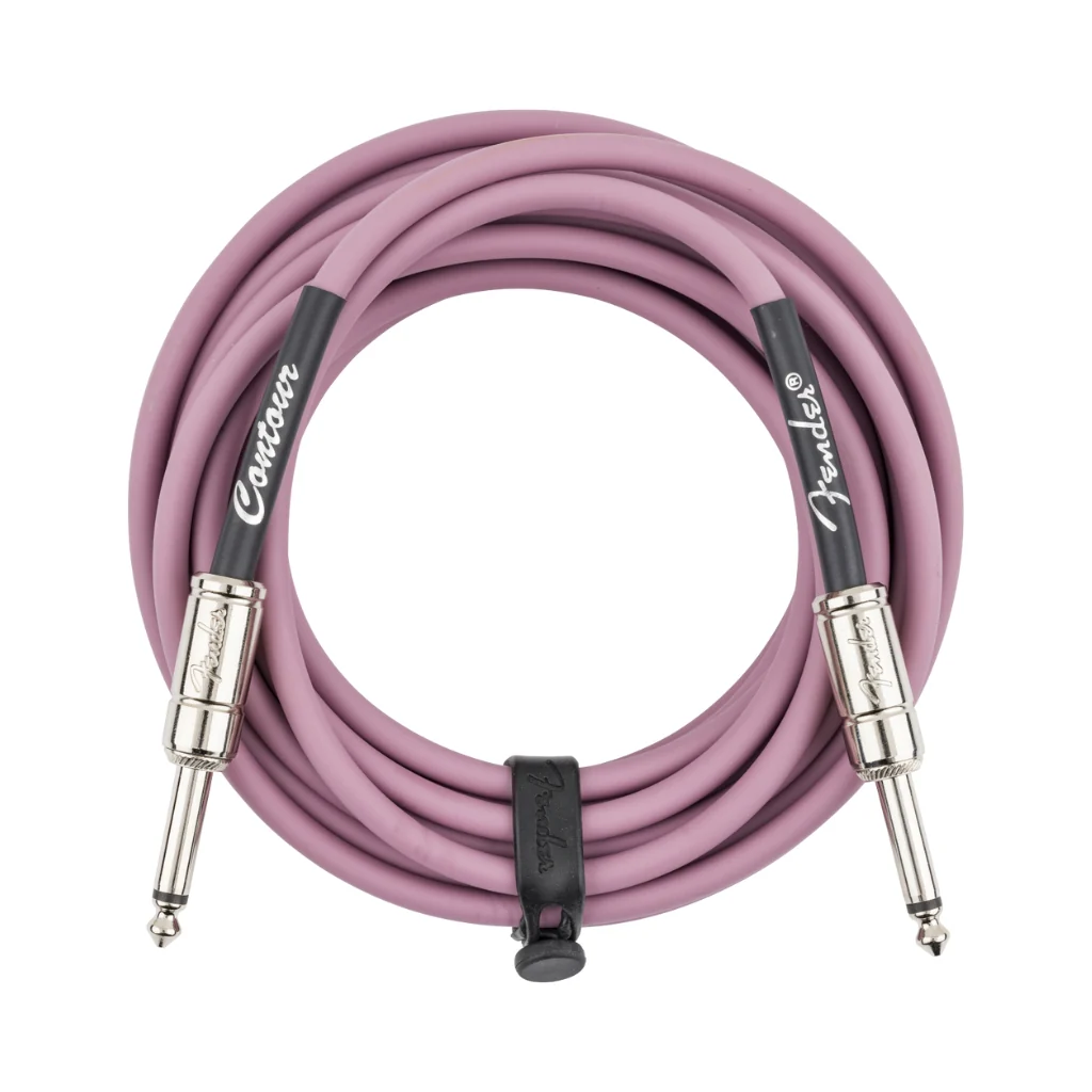 Fender Contour Series Instrument Cable - Burgundy Mist, 18.6 feet