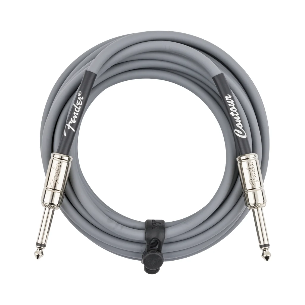 Fender Contour Series Instrument Cable - Inca Silver, 18.6 feet