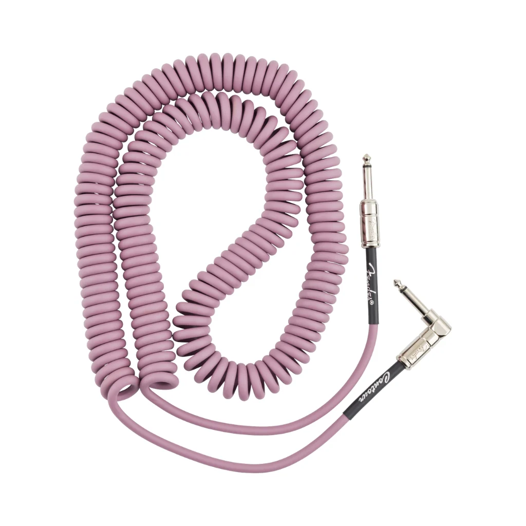 Fender Contour Series Straight to Right Angle Coil Instrument Cable - Burgundy Mist, 30 feet