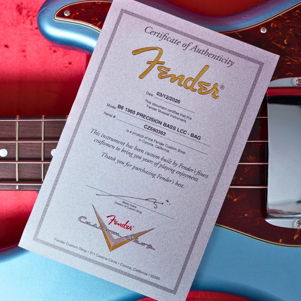 Fender Custom Shop 1965 Precision Bass DLX Closet Classic - Blue Agave - Image 9