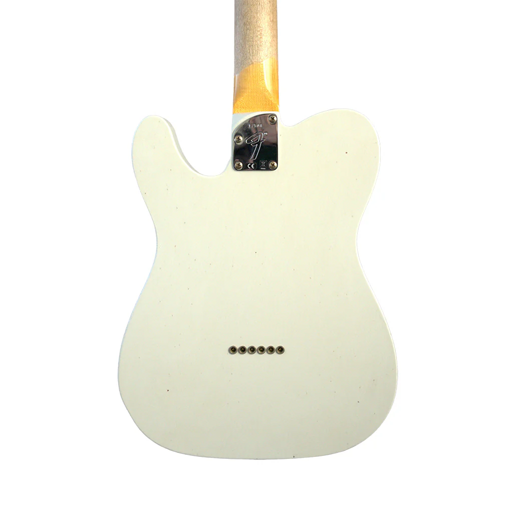 Fender Custom Shop 70s Telecaster Thinline Roadworn Journeyman Electric Guitar - Aged Olympic White - Image 3