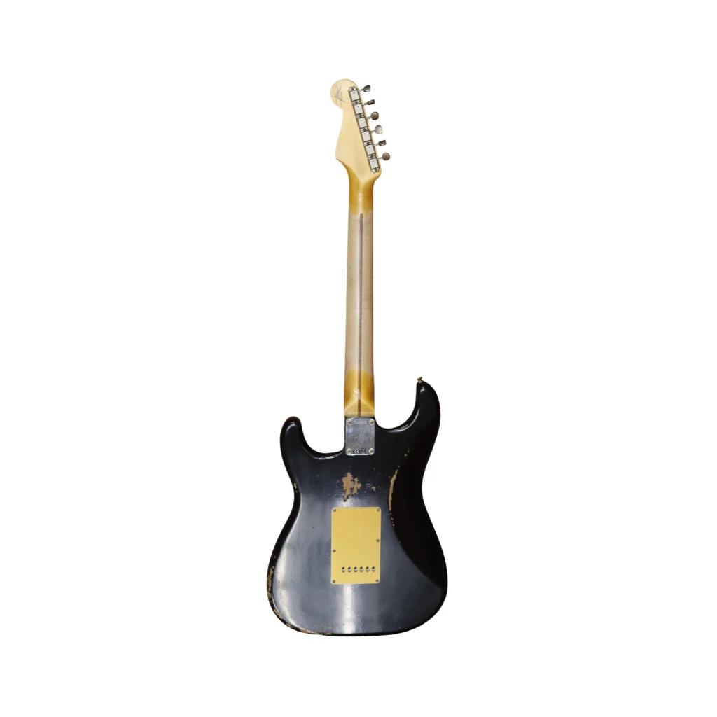 Fender Custom Shop B6 50s Stratocaster Relic Limited Edition Electric Guitar - Aged Black - Image 3