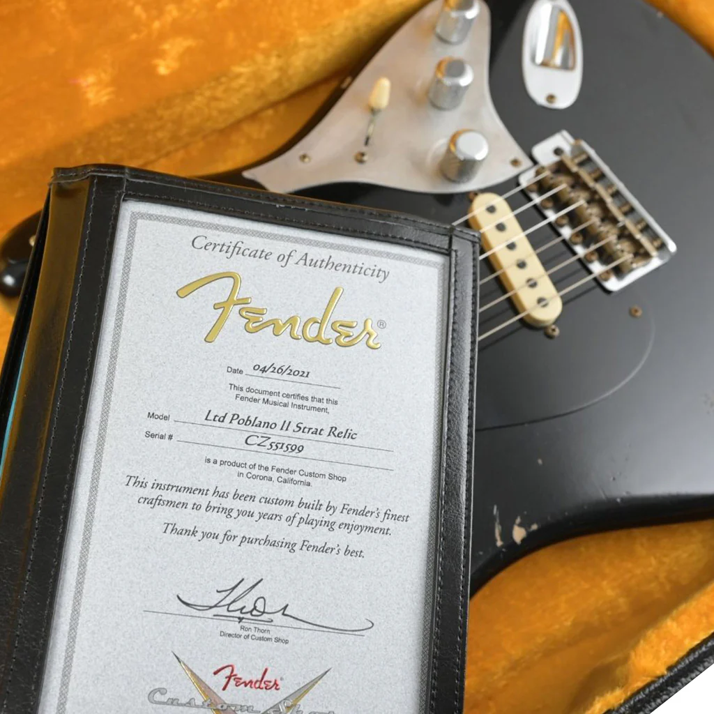 Fender Custom Shop Limited Edition Poblano II Stratocaster® Relic® - Maple Fingerboard - Aged Black - Image 8