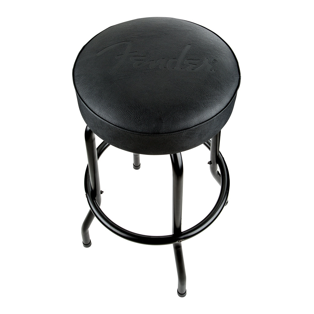Fender Embossed Black Logo Barstool in Black - 30 Inch