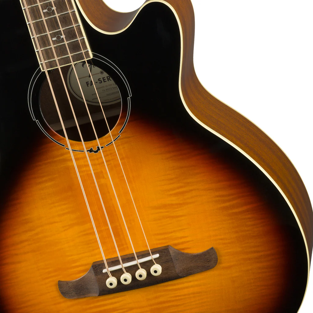 Fender FA-450CE Bass, Laurel Fingerboard, 3-Color Sunburst - Image 6
