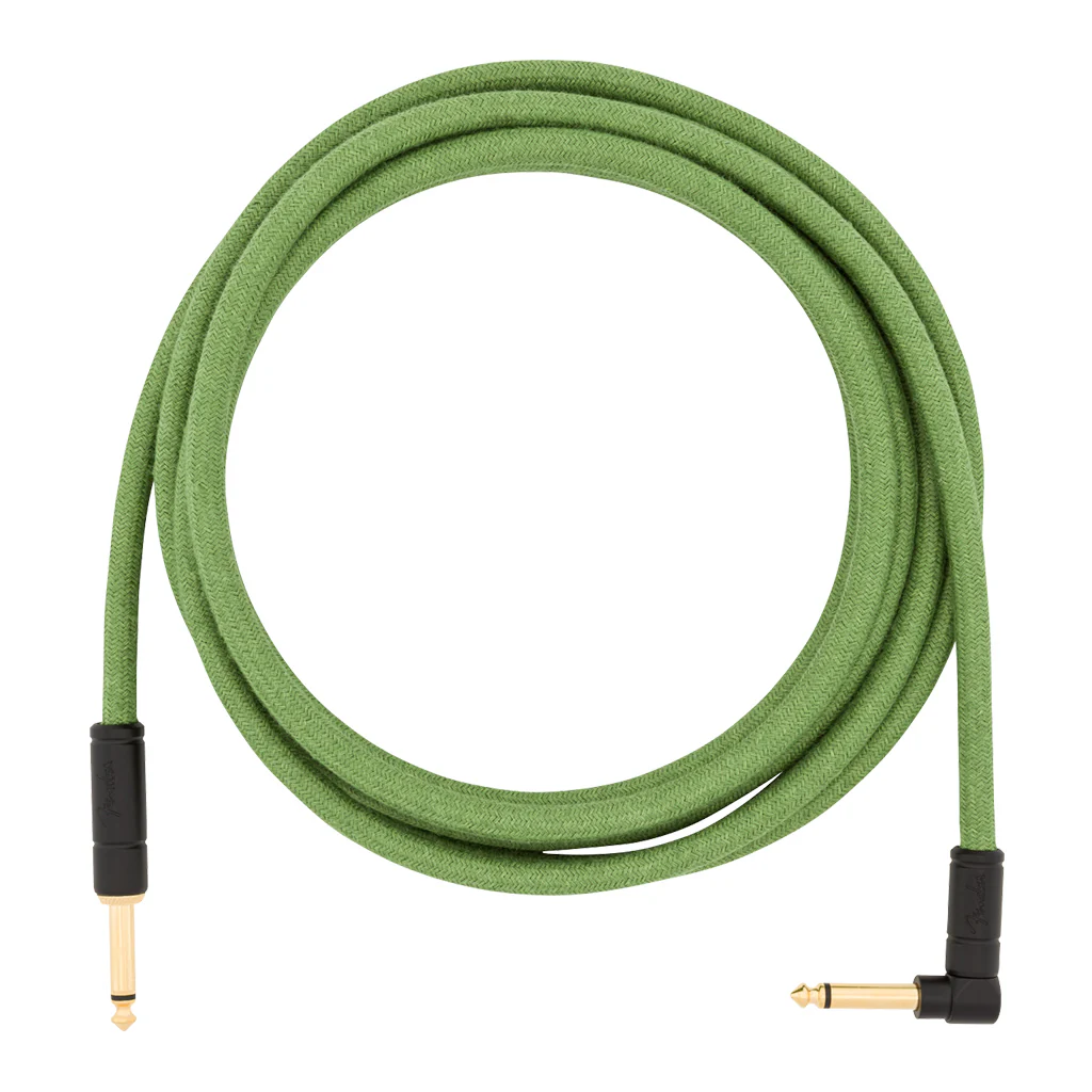 Fender Festival Instrument Cable, Straight/Angle, 10', Pure Hemp, Green - Image 2