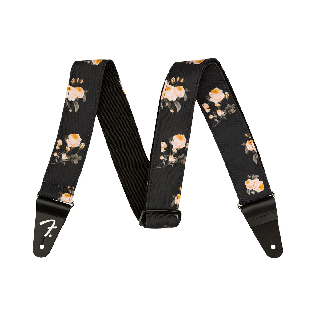 Fender Floral 2" Guitar Strap - Black