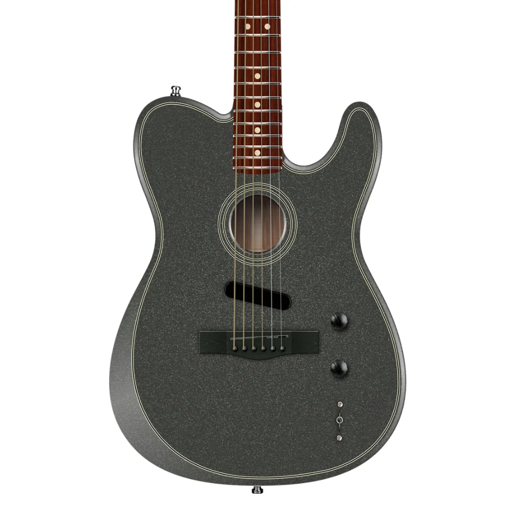 Fender FSR Acoustasonic Standard Telecaster - Charcoal Frost Metallic, Rosewood Fingerboard