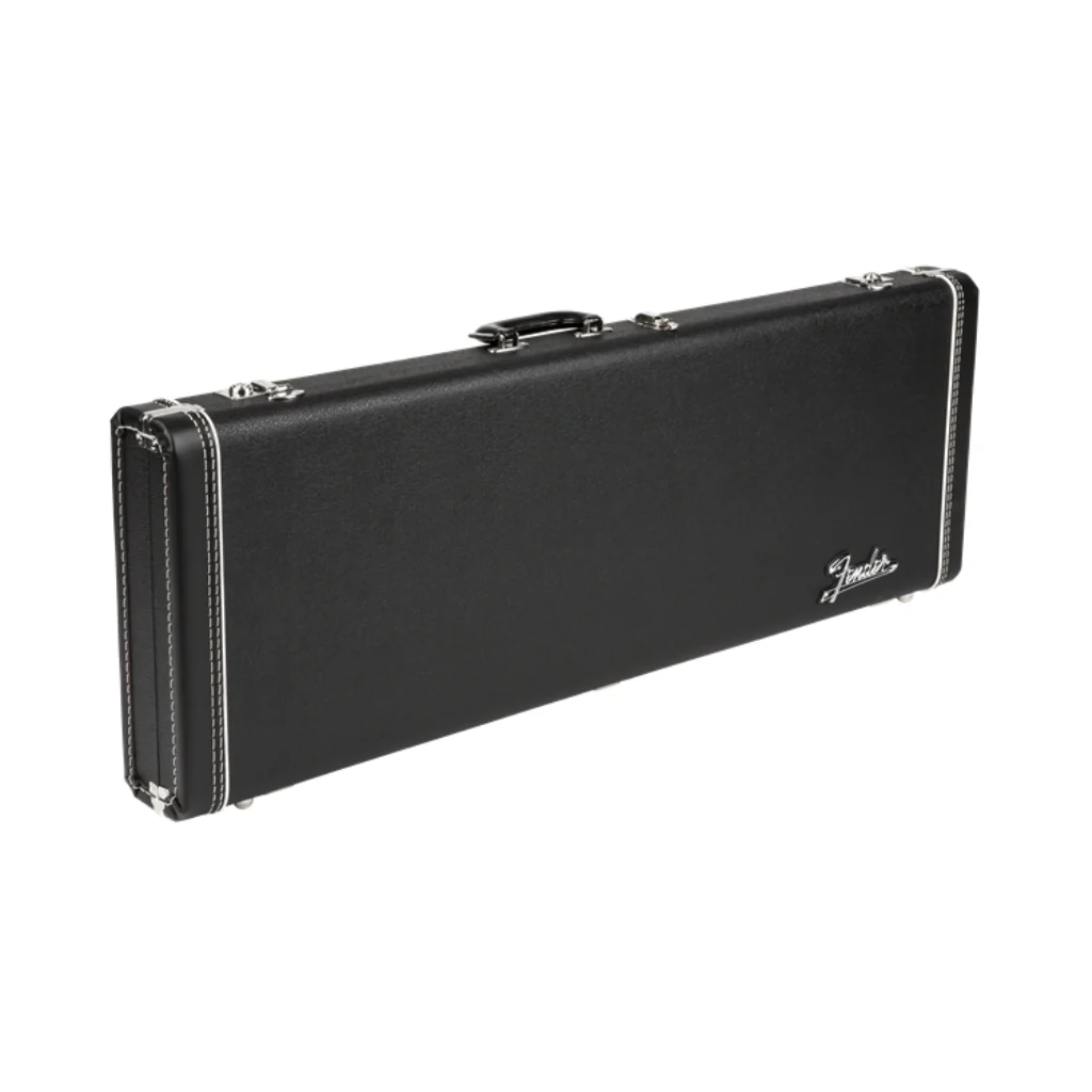 Fender G&G Deluxe Strat/Tele Hardshell Case - Left Handed, Black with Orange Plush Interior - Image 2