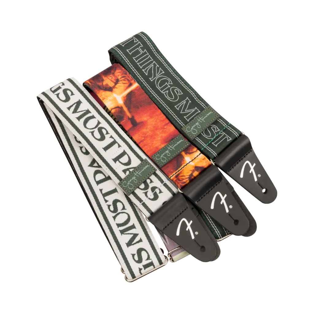 Fender George Harrison All Things Must Pass Logo Strap, White/Black, 2" - Image 4
