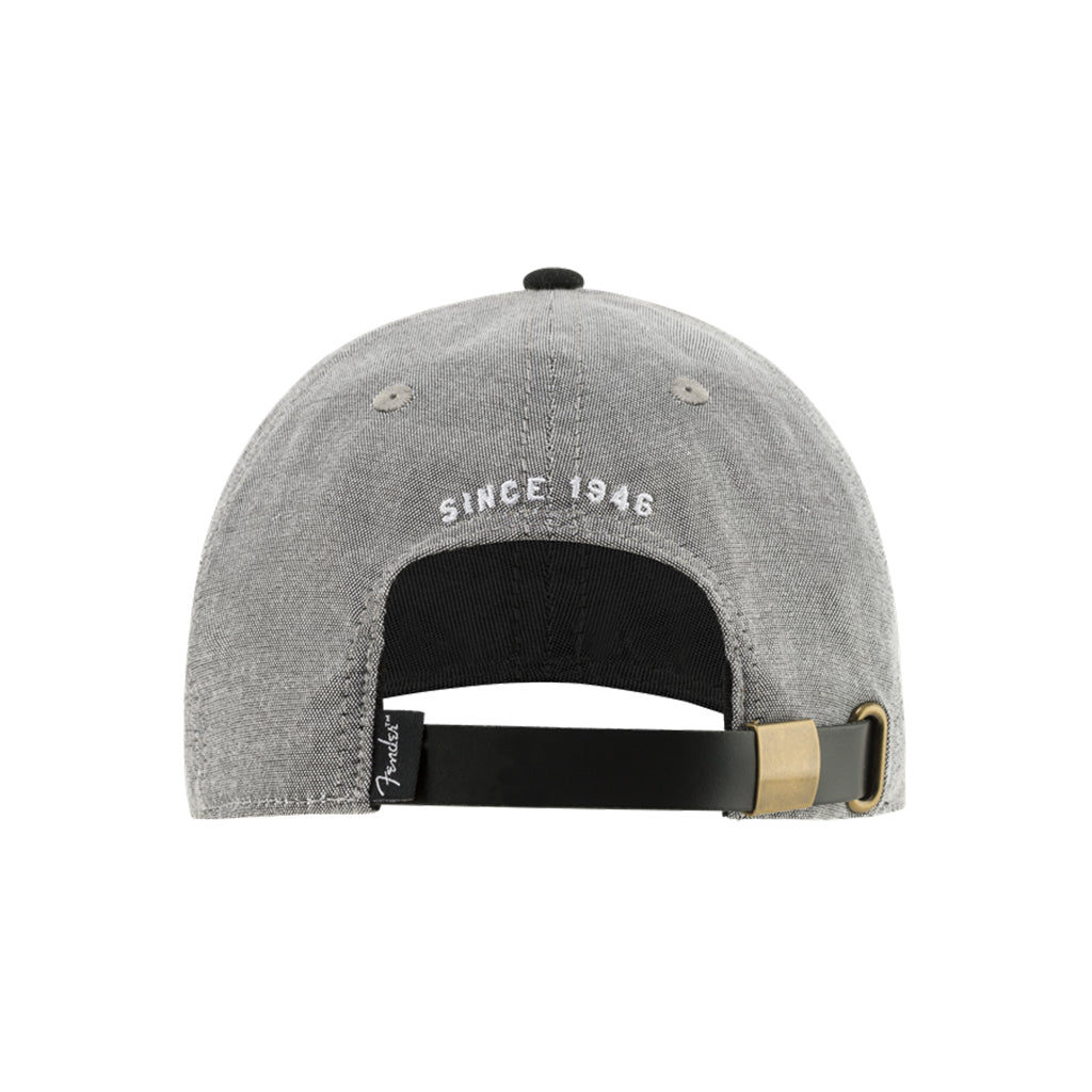 Fender Hipster Dad Hat - Gray and Black, One Size Fits Most - Image 2