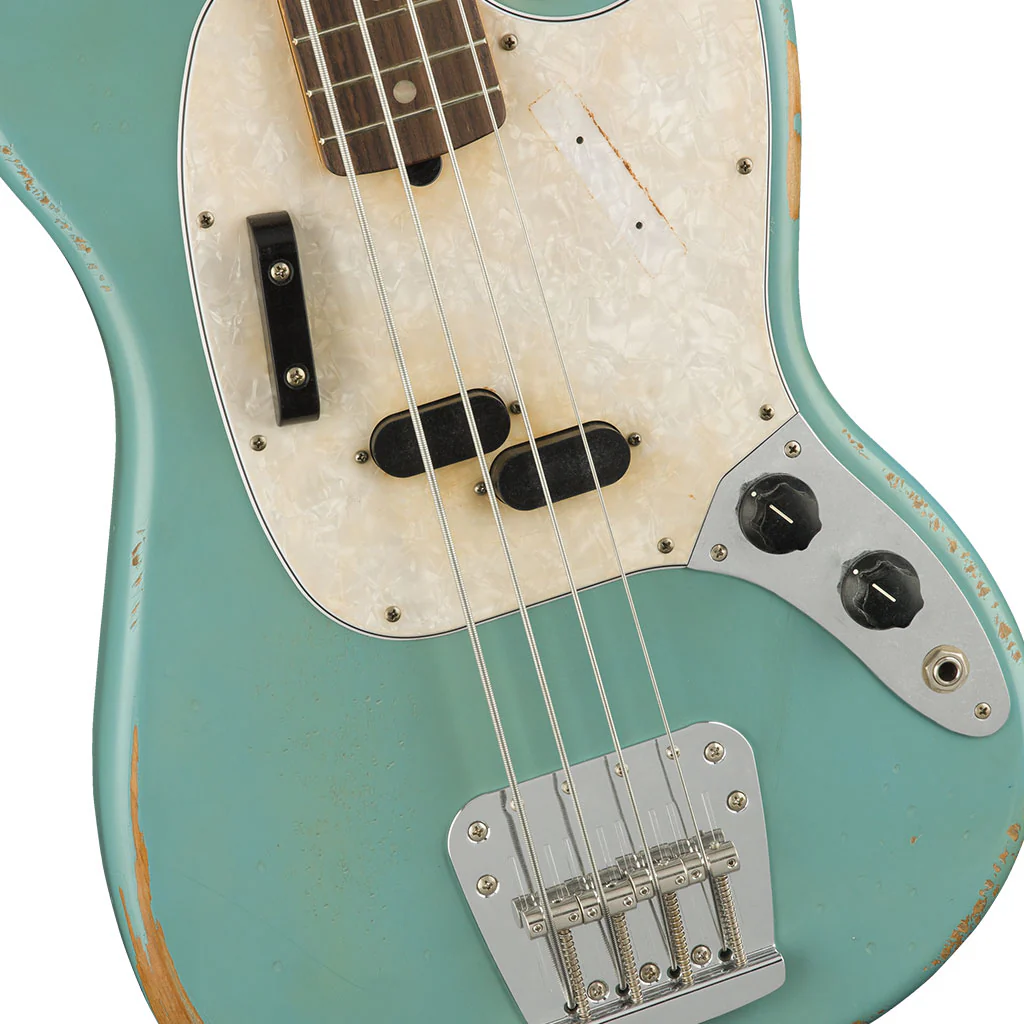 Fender JMJ Road Worn Mustang Bass - Faded Daphne Blue - Image 6