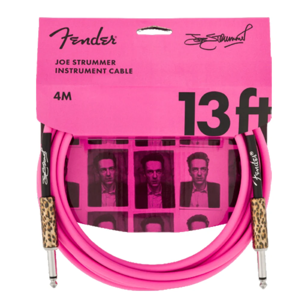 Fender Joe Strummer Instrument Cable in Pink Leopard - 13 Feet