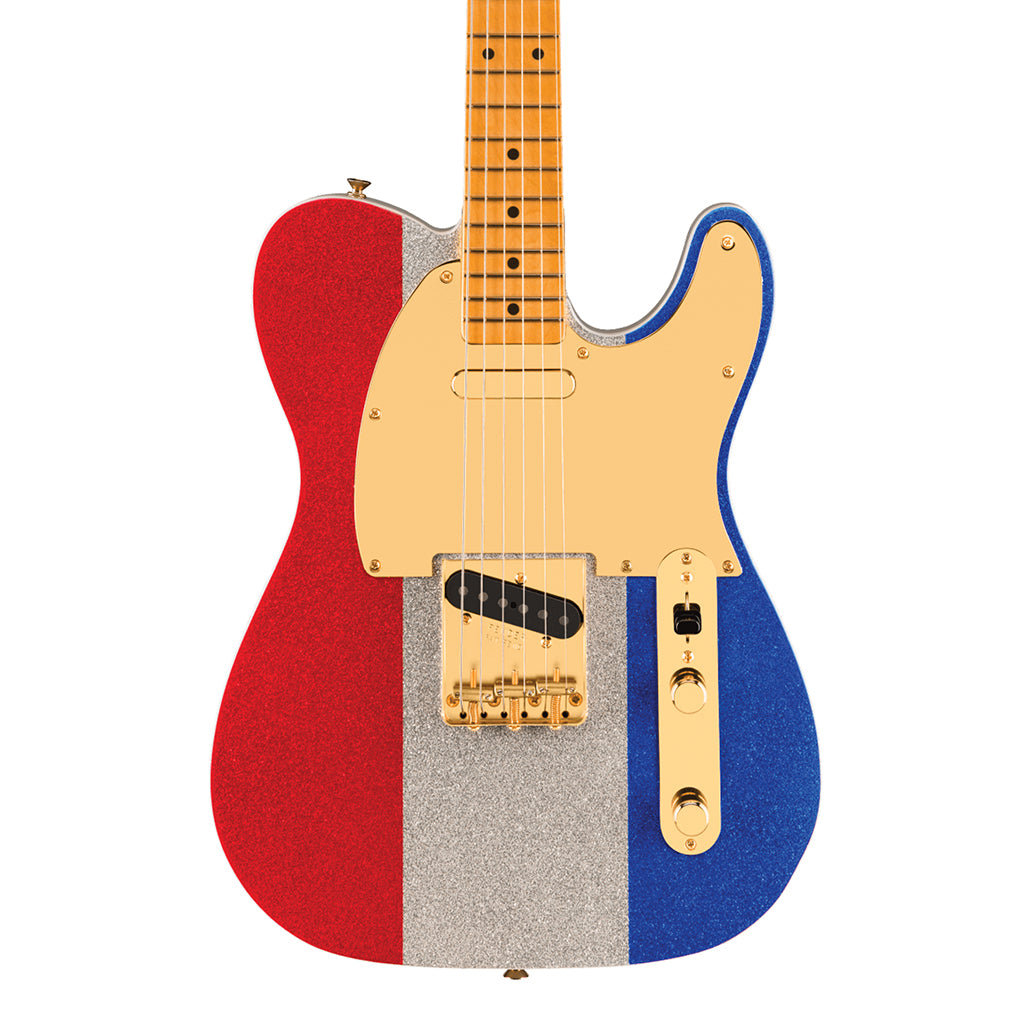 Fender Limited Edition Buck Owens Telecaster with Maple Fingerboard - Red Silver and Blue Sparkle
