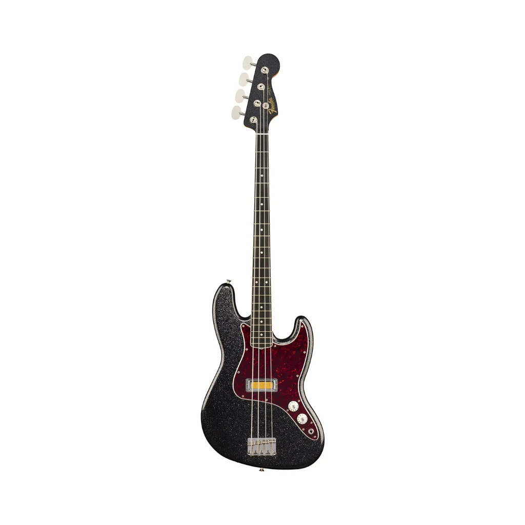 Fender Limited Edition Foil Jazz Bass Ebony Fingerboard - Black Sparkle - Image 2