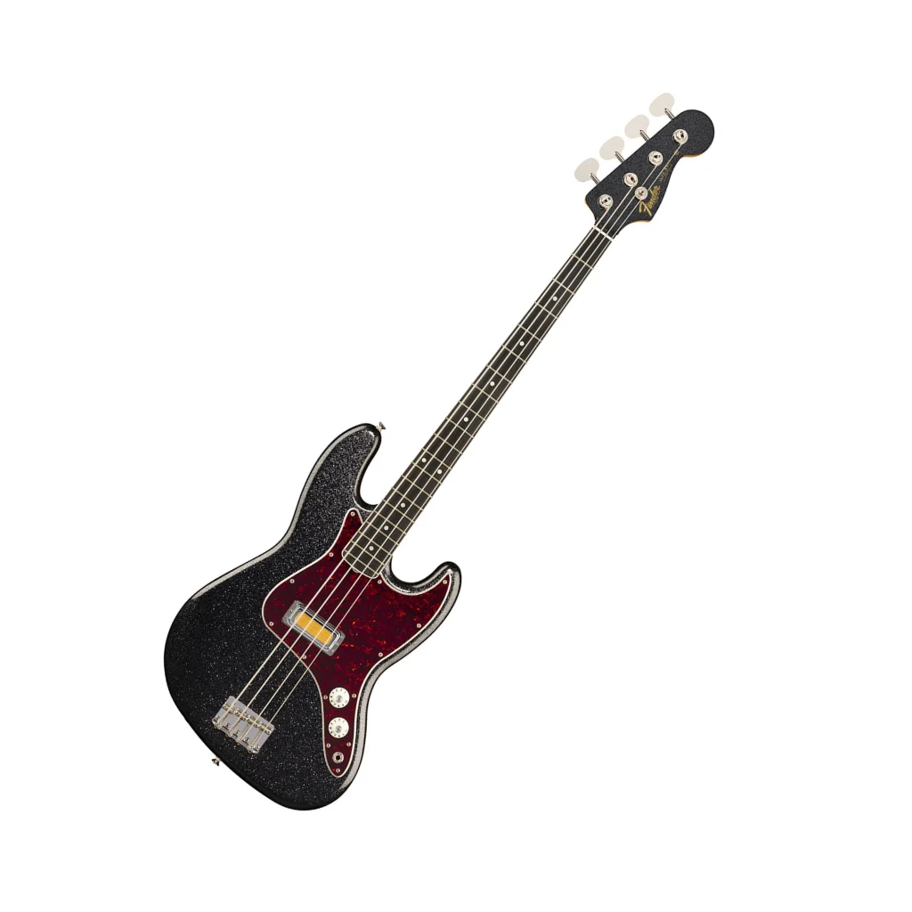 Fender Limited Edition Foil Jazz Bass Ebony Fingerboard - Black Sparkle - Image 7