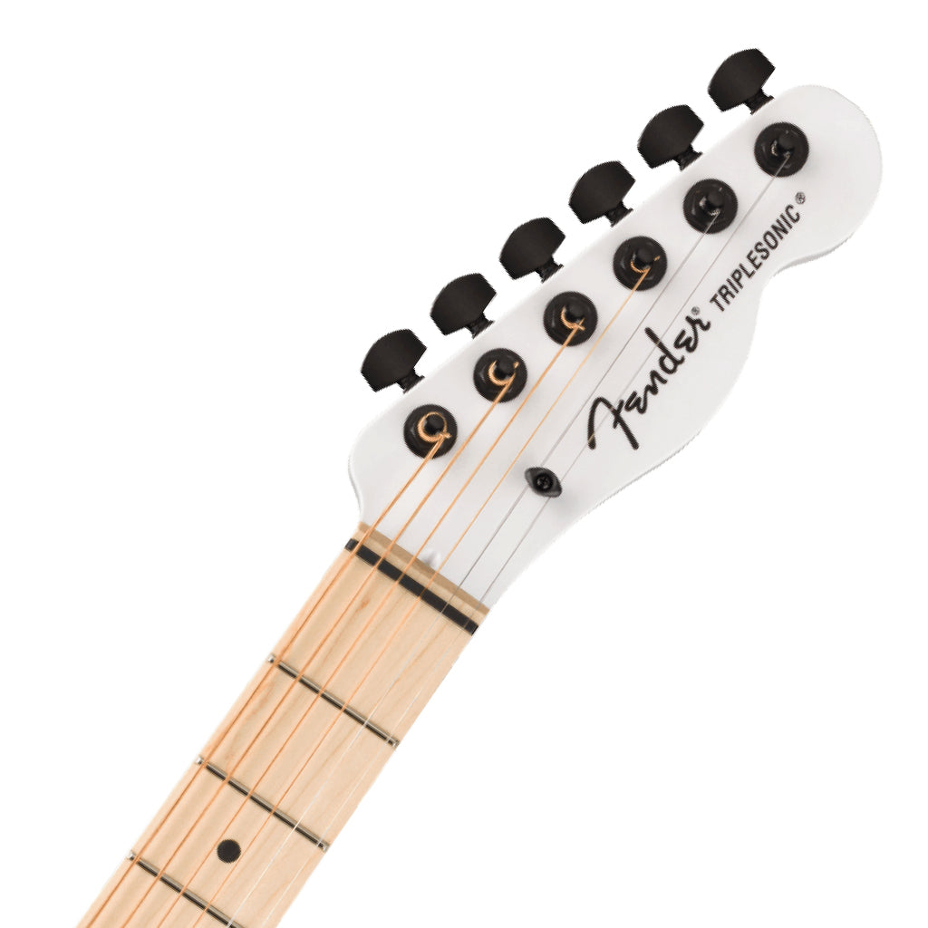 Fender Limited Edition Jack White Triplesonic Acoustasonic Telecaster with Ebony Fingerboard - Arctic White and Black Top - Image 4