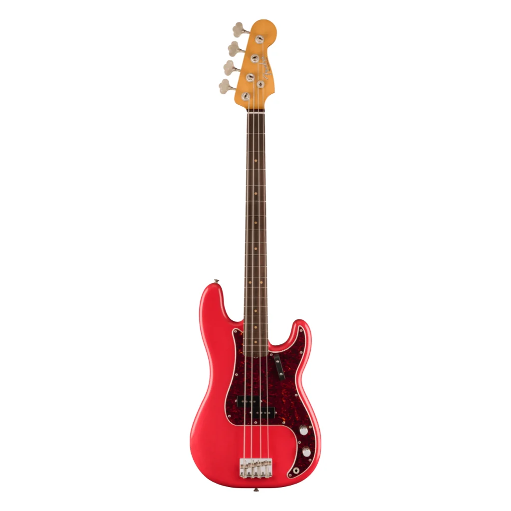 Fender Limited Edition Vintera II Road Worn '60s Precision Bass - Fiesta Red, Rosewood Fingerboard - Image 3