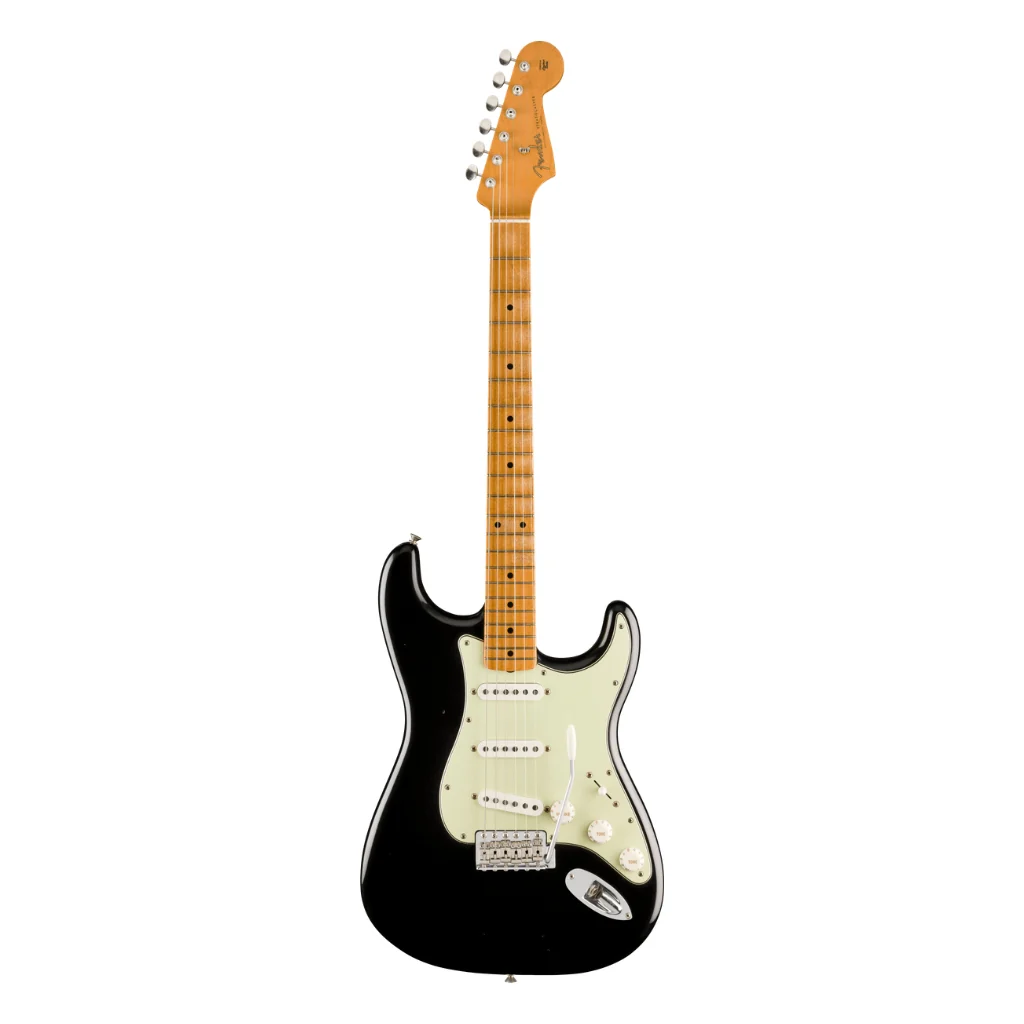 Fender Limited Vintera II Road Worn '60s Stratocaster Electric Guitar - Black, Maple Fingerboard - Image 2