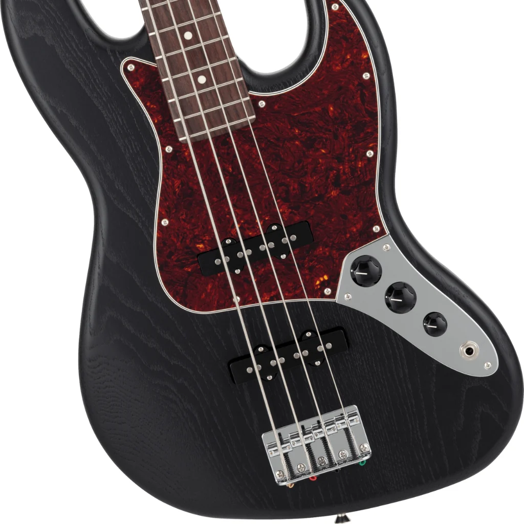 Fender Made in Japan Limited Jazz Bass Raw - Ash Black - Image 7