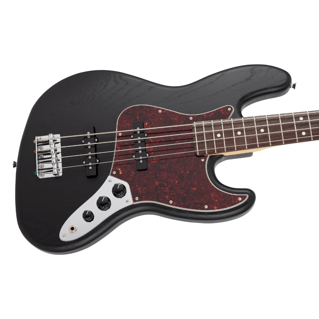 Fender Made in Japan Limited Jazz Bass Raw - Ash Black - Image 8