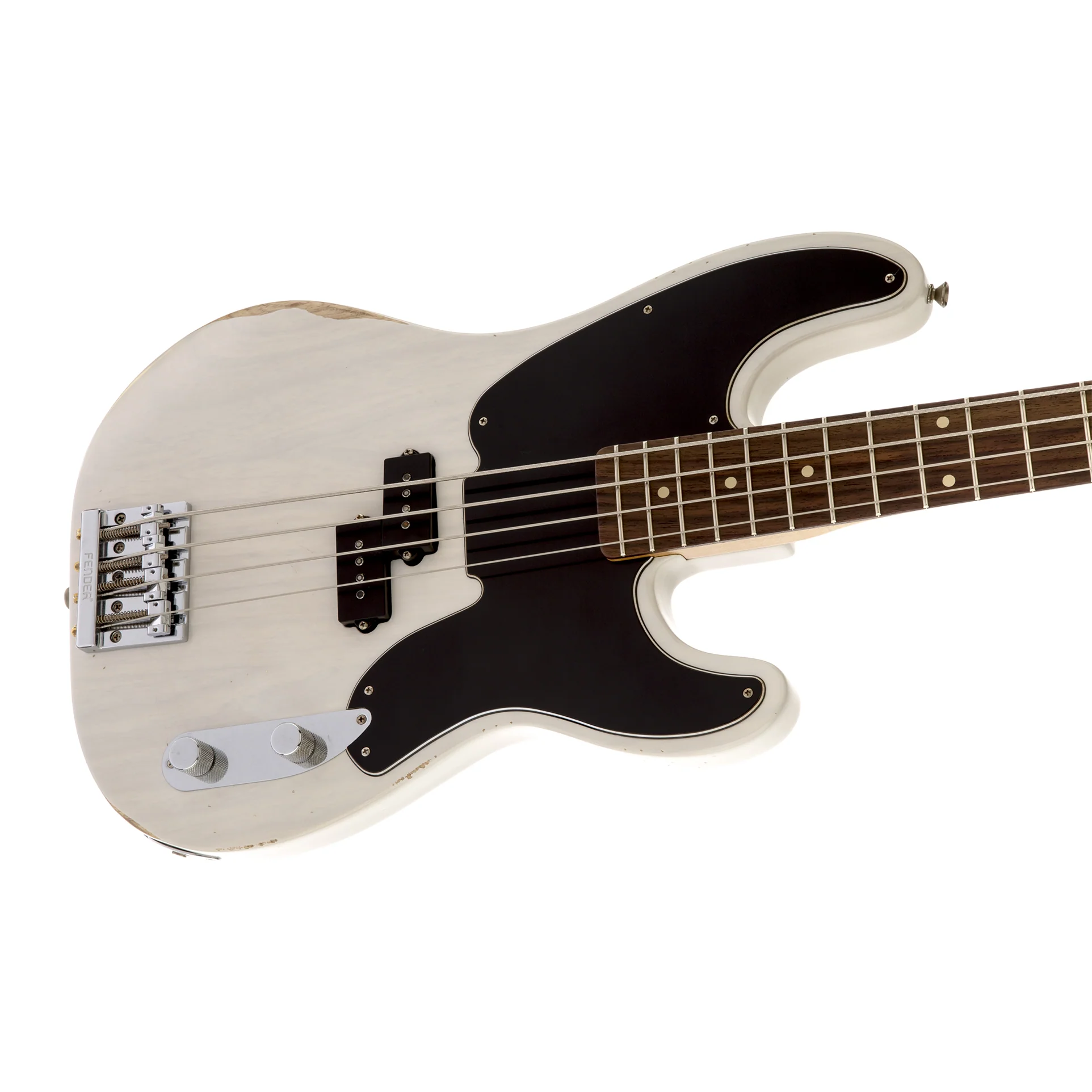 Fender Mike Dirnt Roadworn Precision Bass - White Blonde - Rosewood - Image 6