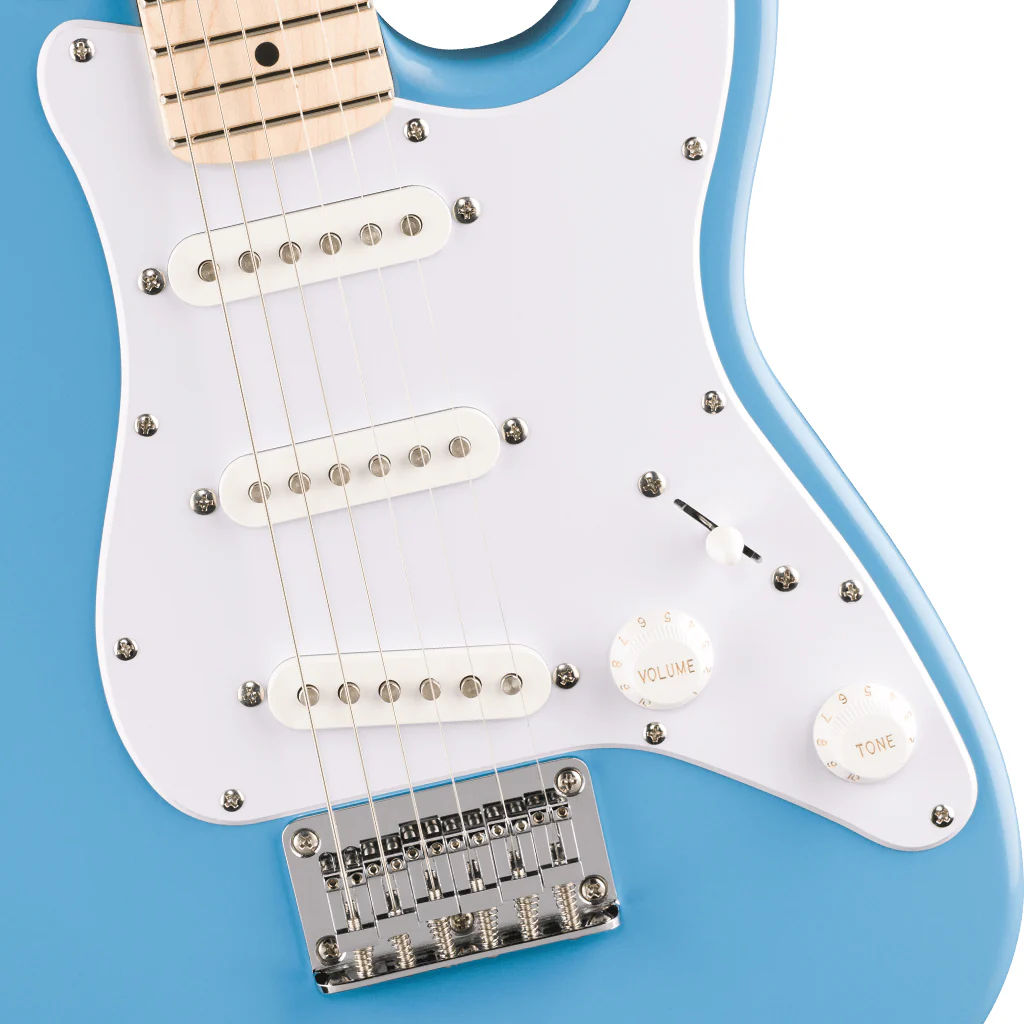 Fender Mini Stratocaster Maple Fingerboard w/White Pickguard - California Blue - Image 7