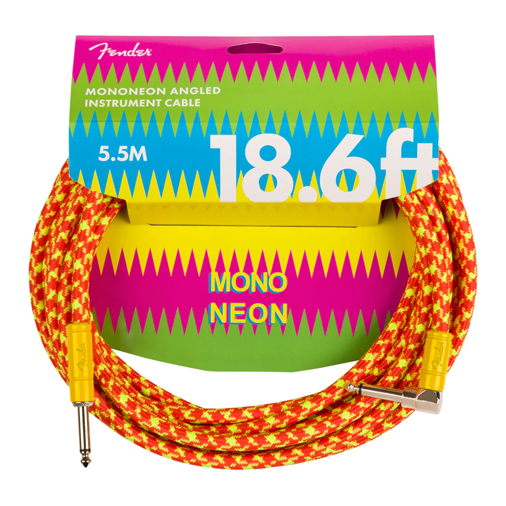 Fender MonoNeon Instrument Cable, 18.6', Orange