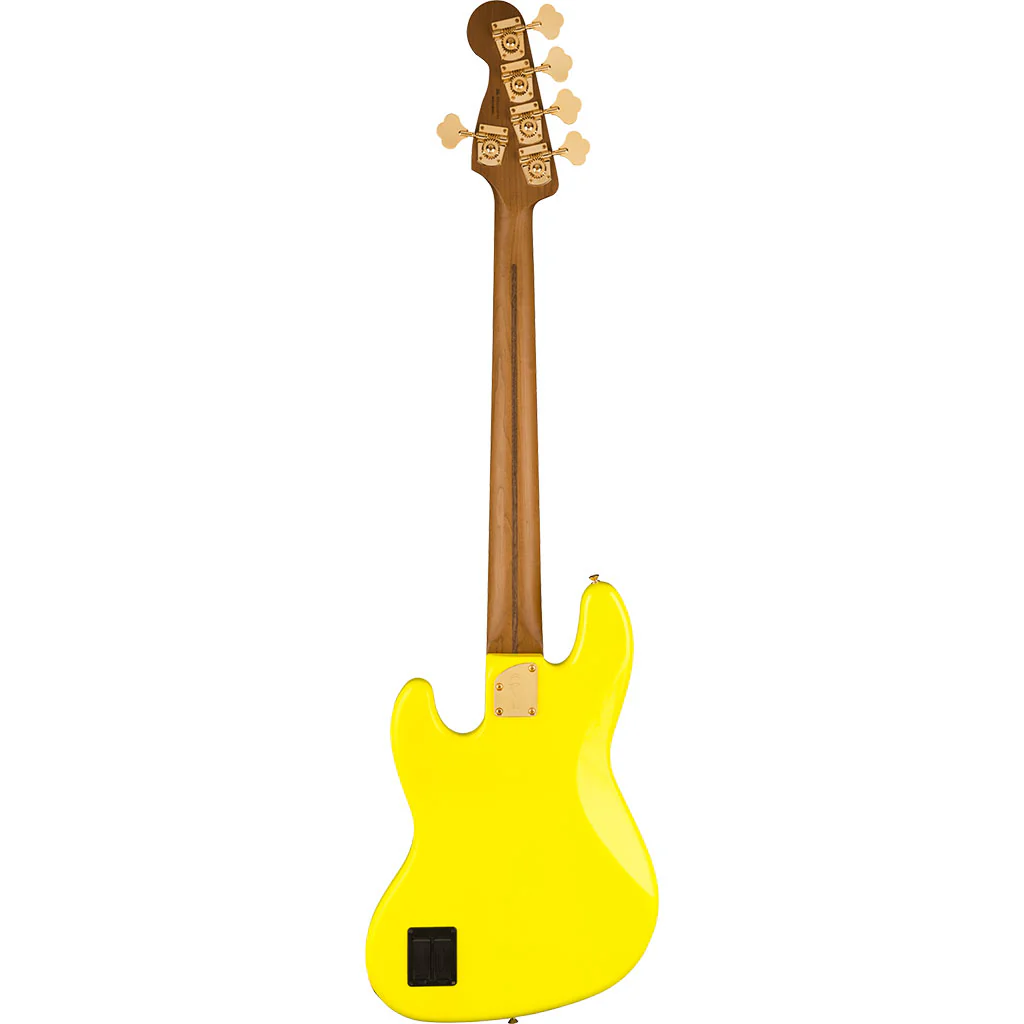Fender MonoNeon Jazz Bass® V, Maple Fingerboard, Neon Yellow - Image 3