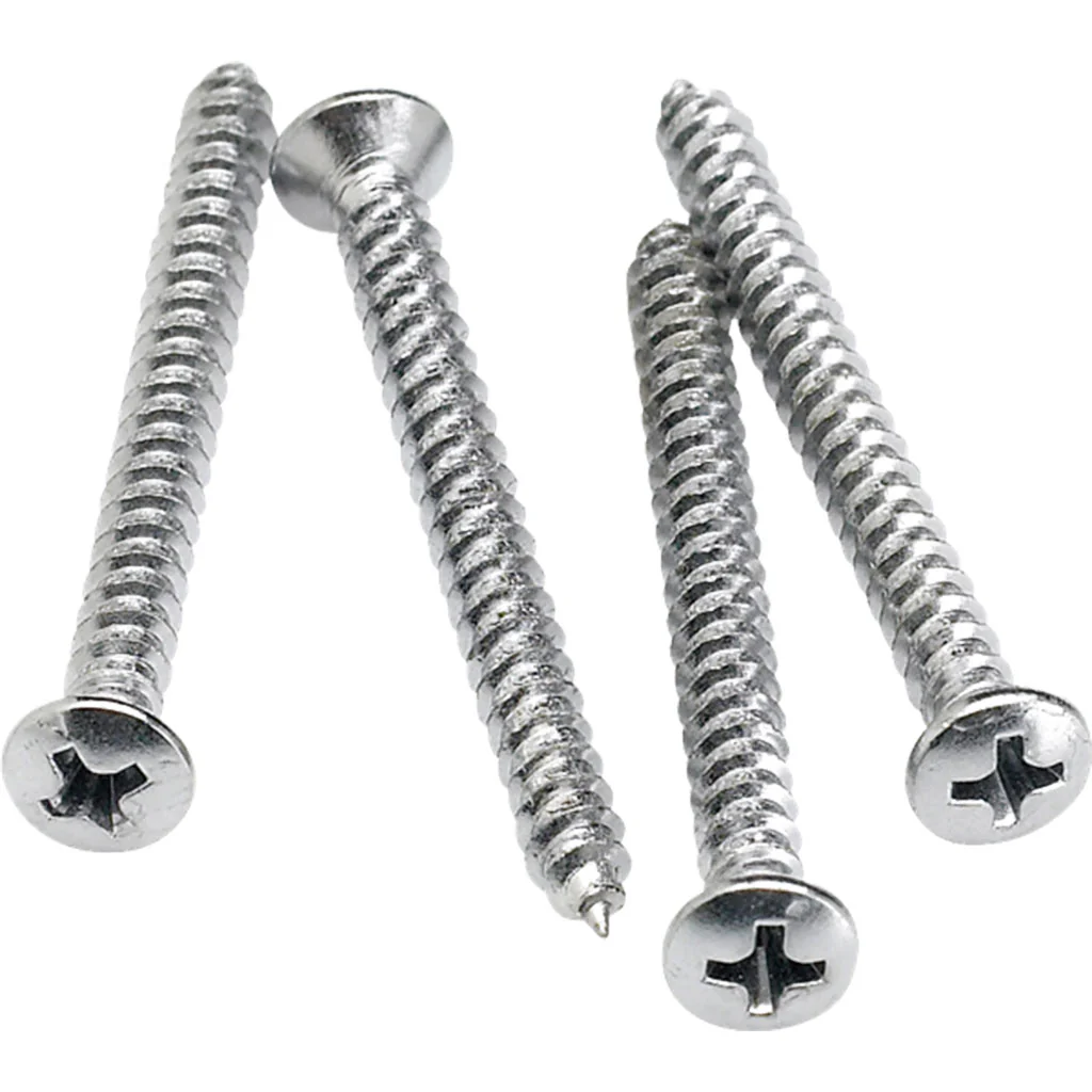 Fender Neck Mounting Screws - Chrome - 4 pcs.