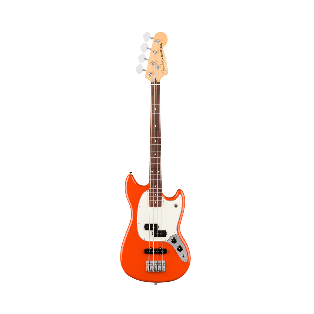 Fender Player II Mustang Bass PJ Rosewood Bass Guitar - Rallye Orange - Image 3
