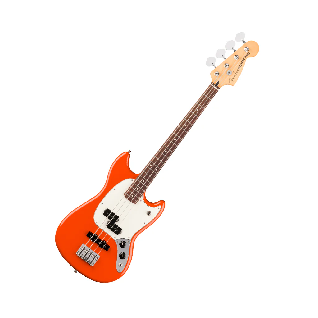 Fender Player II Mustang Bass PJ Rosewood Bass Guitar - Rallye Orange - Image 8