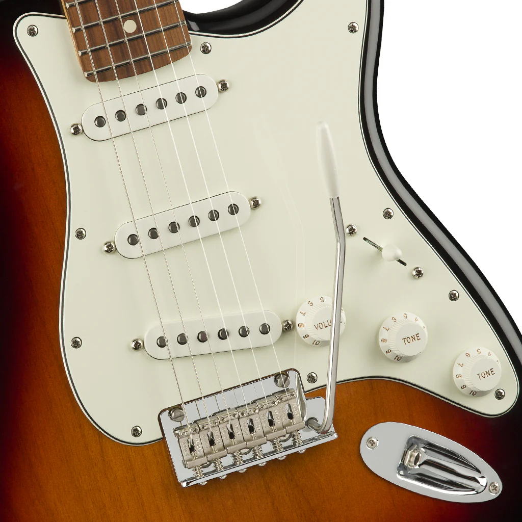 Fender Player Stratocaster Pau Ferro Electric Guitar- 3-Tone Sunburst - Image 7