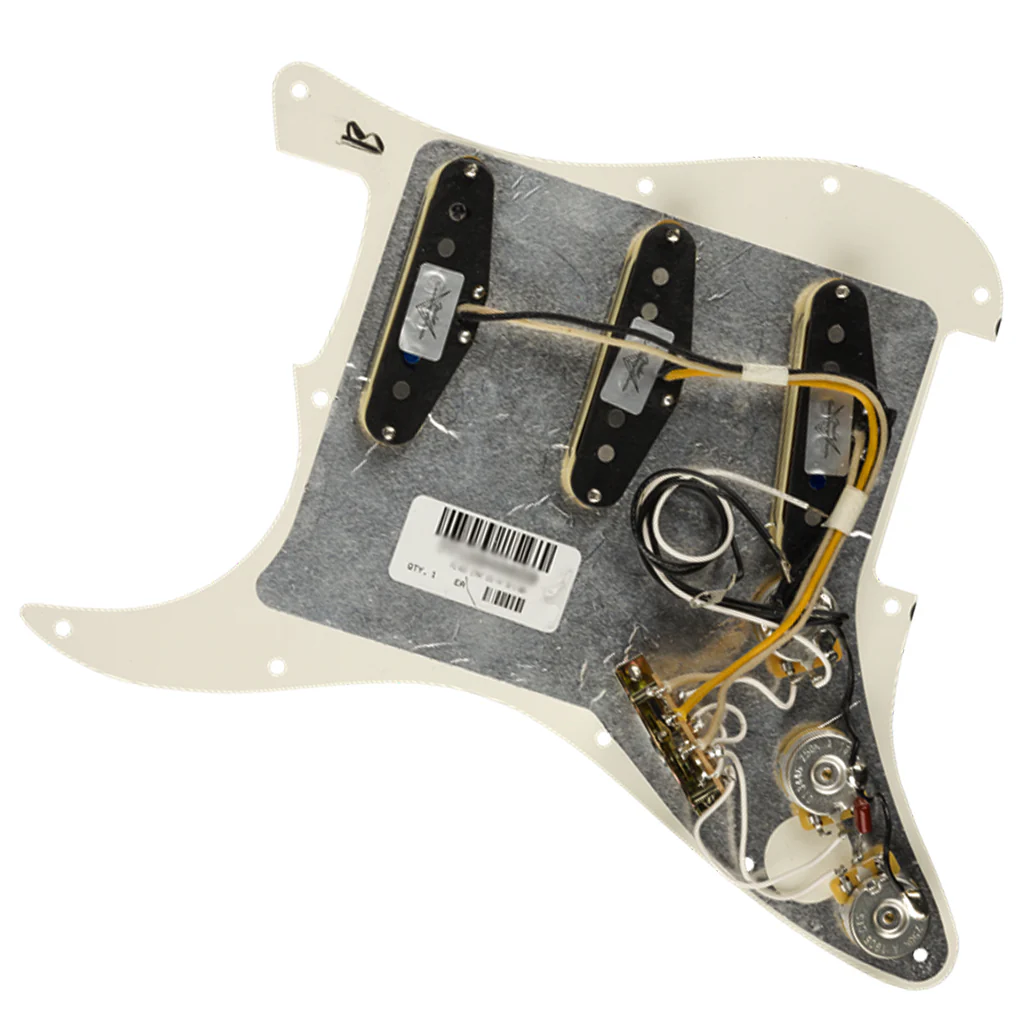 Fender - Pre-Wired Strat Pickguard, Custom Shop Fat 50's SSS, Parchment 11 Hole PG - Image 2