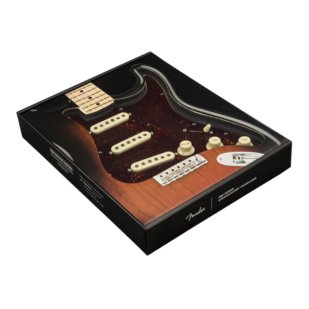 Fender - Pre-Wired Strat® Pickguard, Custom Shop Fat 50's SSS, Tortoise Shell 11 Hole PG - Image 3