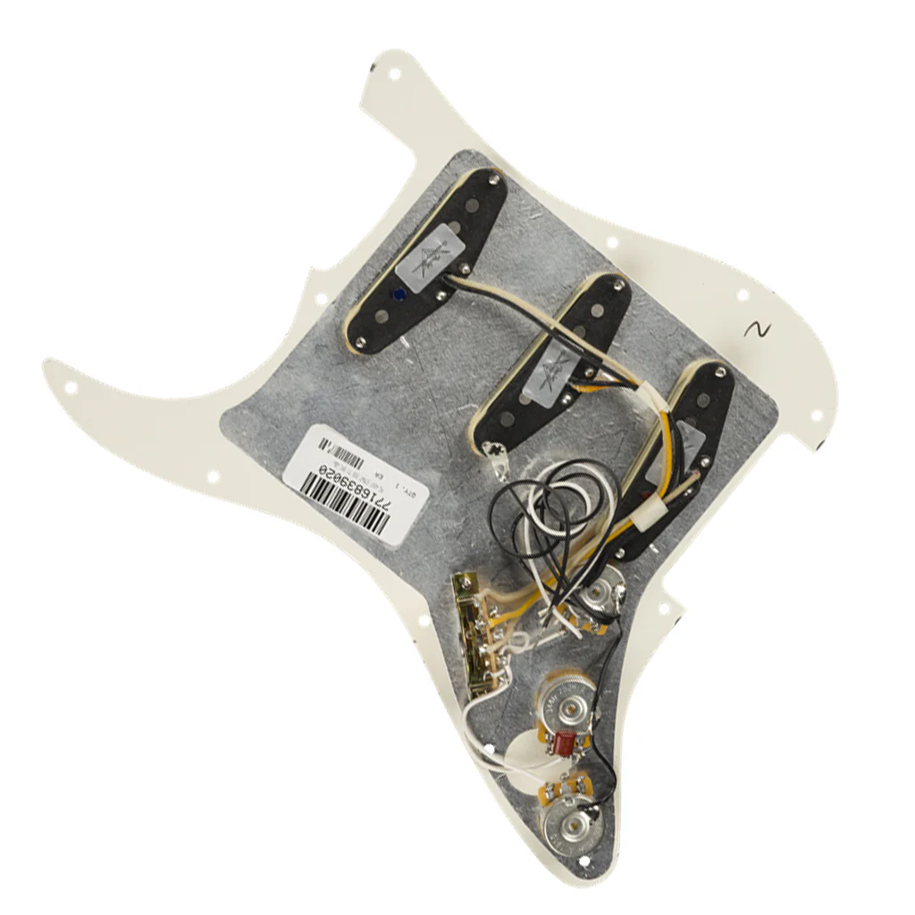 Fender - Pre-Wired Strat Pickguard, Custom Shop Texas Special SSS, Parchment 11 Hole PG - Image 2