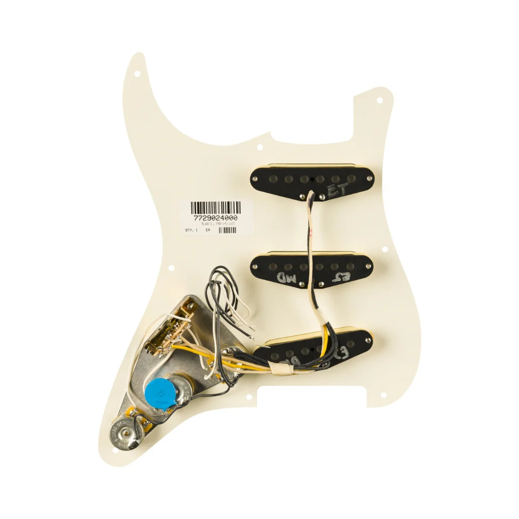 Fender Pre Wired Strat Pickguard Eric Johnson Signature Parchment 8 Hole PG - Image 2