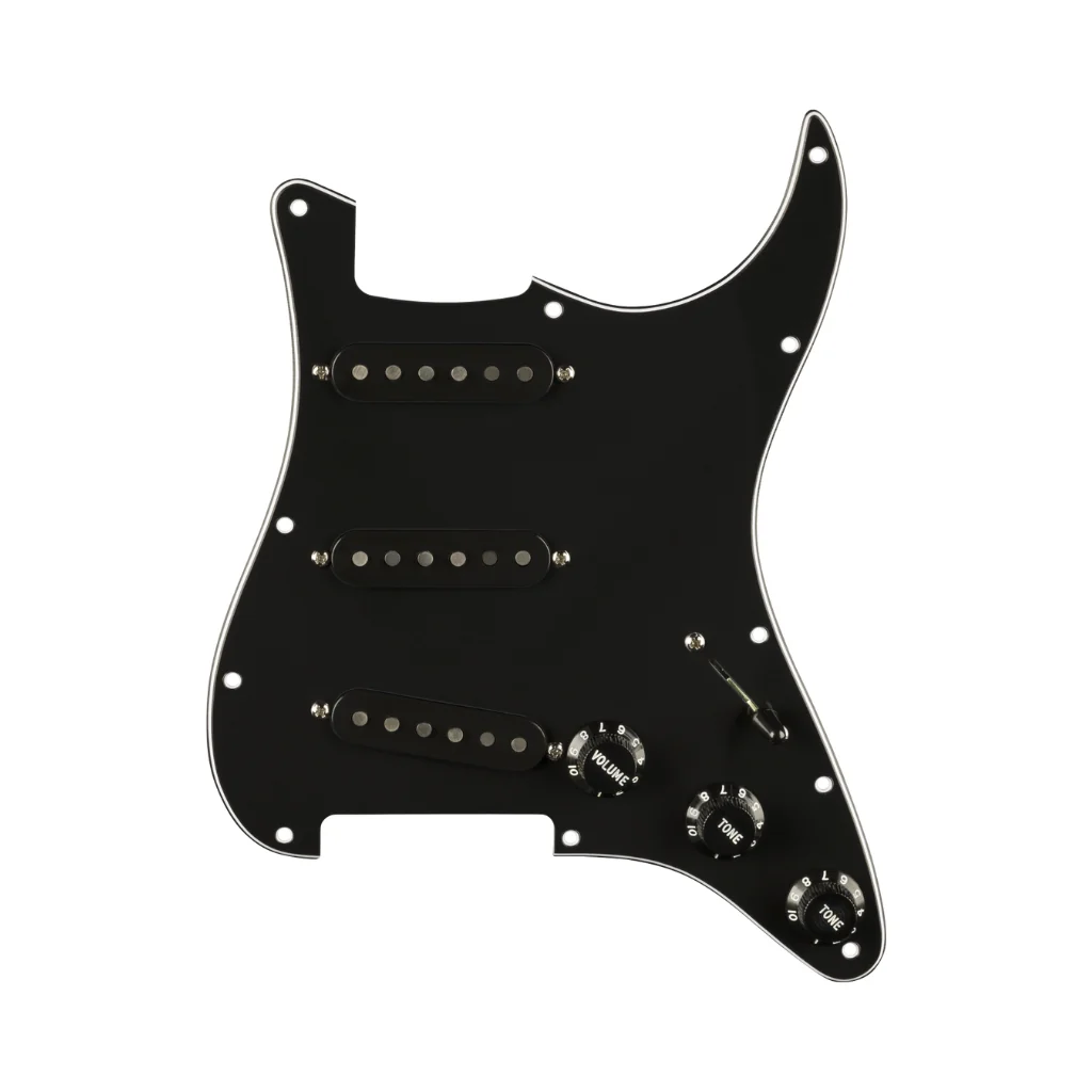 Fender Pre Wired Strat Pickguard Pure Vintage 59 with RWRP Midde Black 11 Hole PG