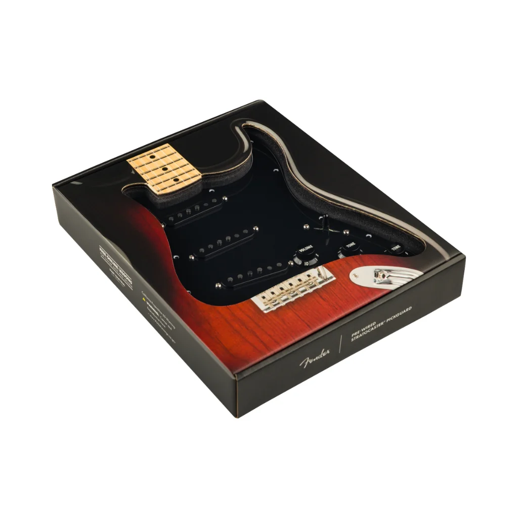 Fender Pre Wired Strat Pickguard Pure Vintage 59 with RWRP Midde Black 11 Hole PG - Image 3