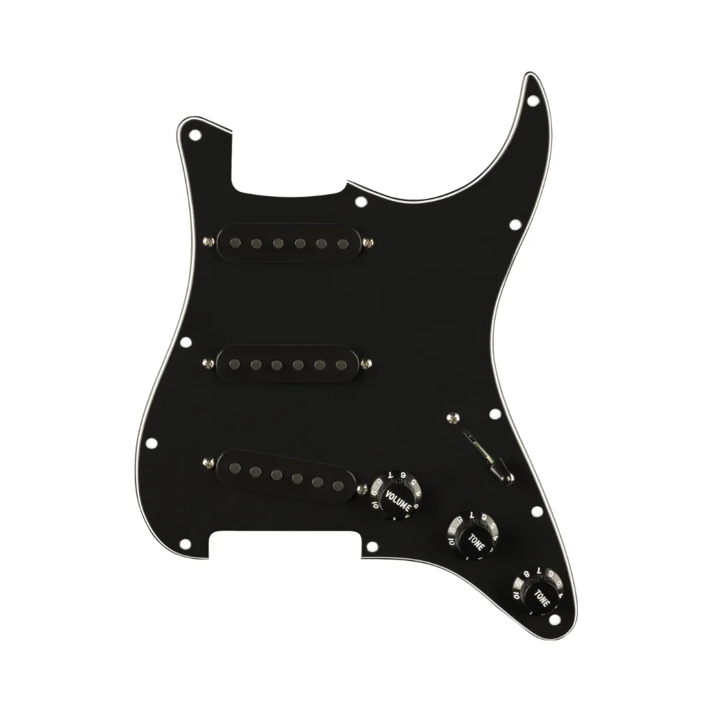 Fender Pre Wired Strat Pickguard Pure Vintage 65 with RWRP Midde Black 11 Hole PG