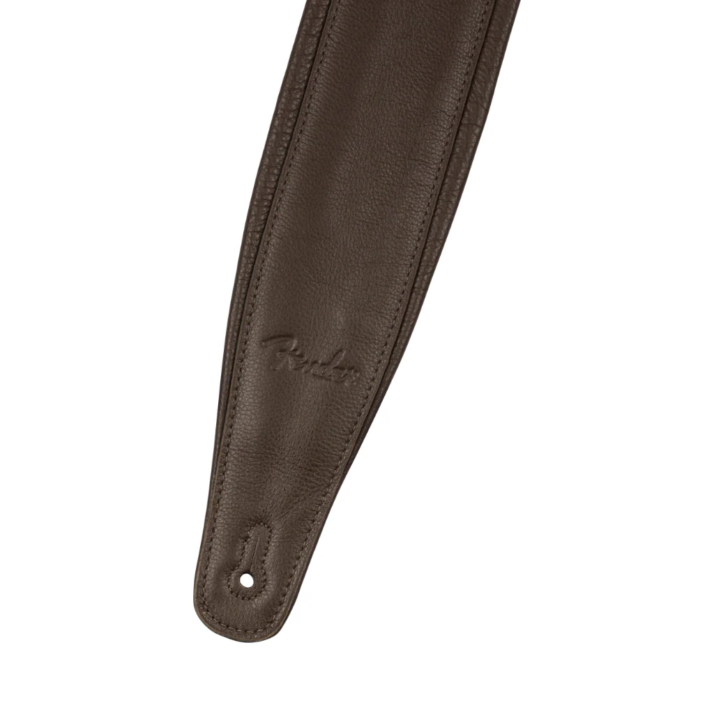 Fender Premium Leather Guitar Strap - Brown, 3.5" - Image 2