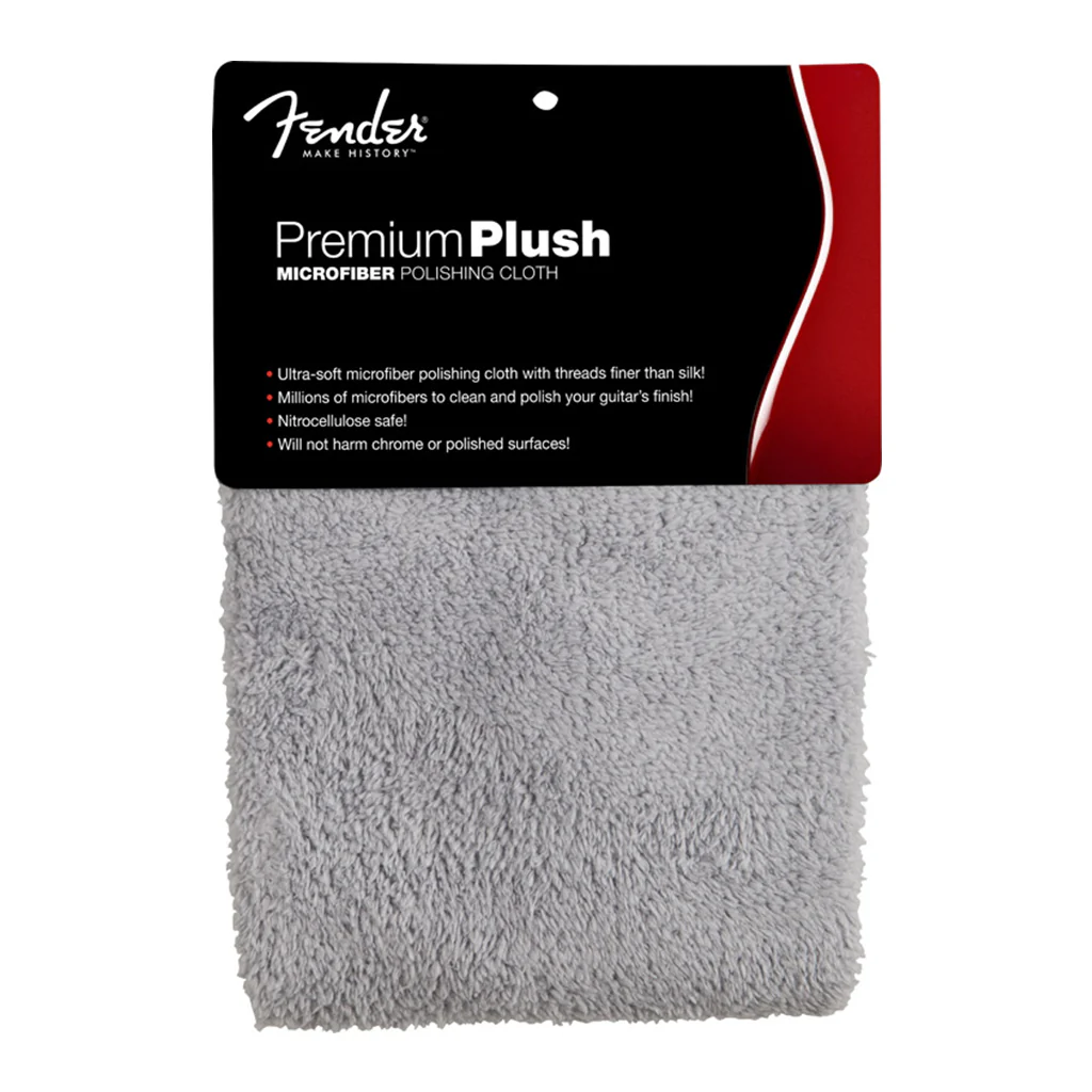 Fender Premium Plush Microfiber Polishing Cloth, Gray