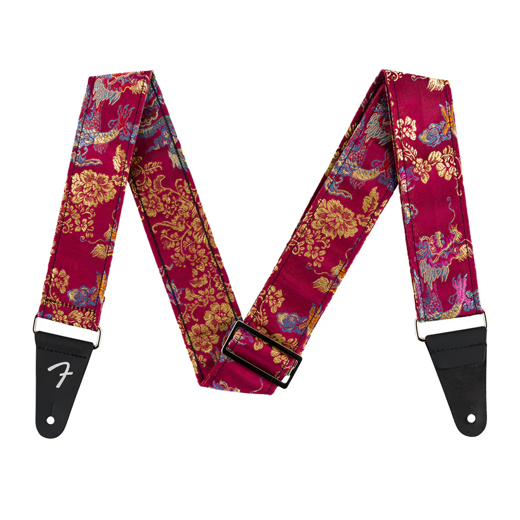 Fender Satin Dragon 2" Guitar Strap - Wine