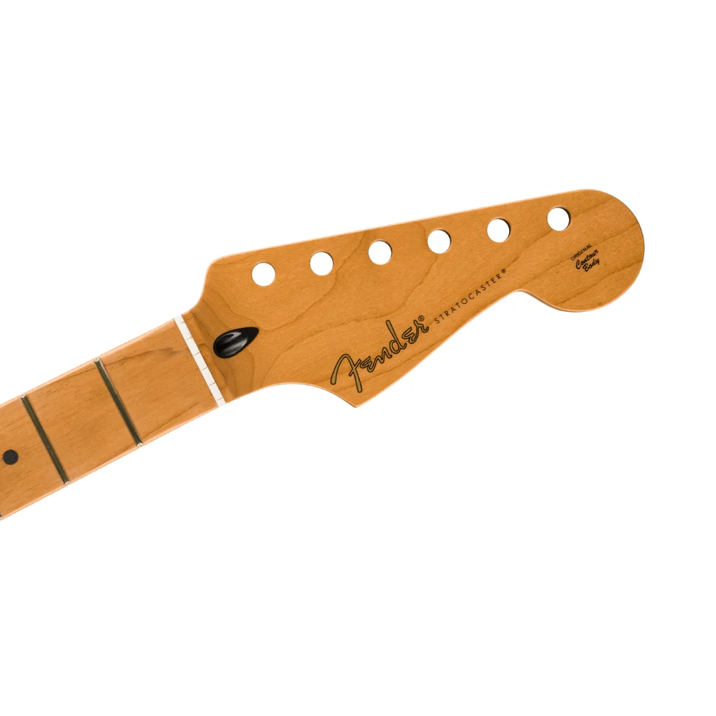 Fender Satin Roasted Maple Stratocaster Neck - 22 Jumbo Frets 12" - Maple - Flat Oval Shape - Image 3
