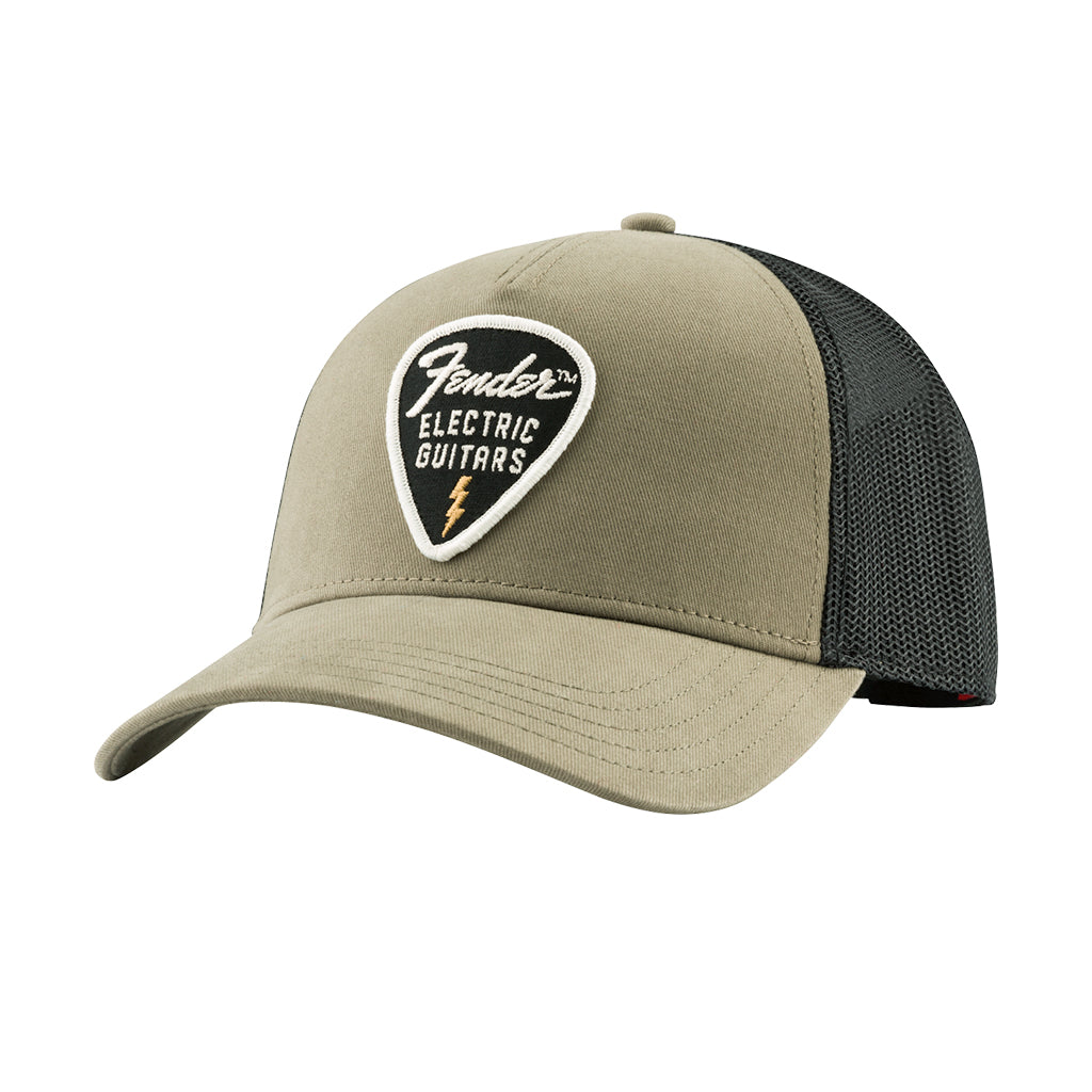 Fender® Snap Back Pick Patch Hat, Olive