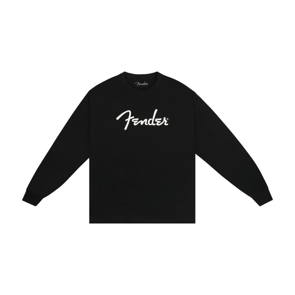 Fender Spaghetti Logo Long Sleeve T-shirt - Black L