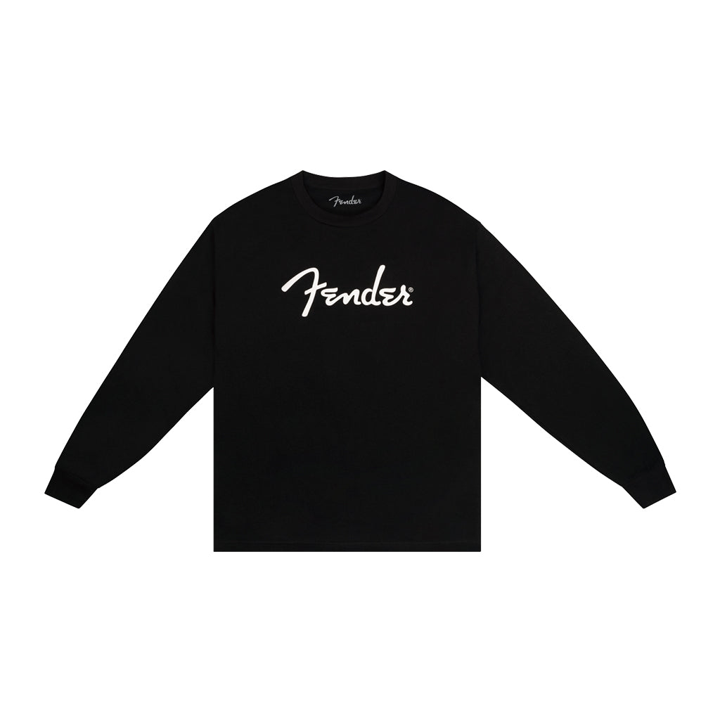 Fender Spaghetti Logo Long Sleeve T-shirt Black S