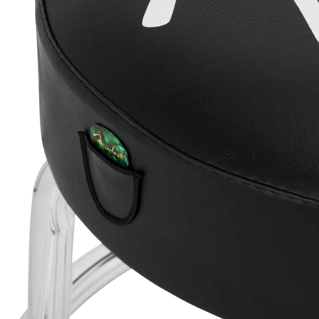 Fender Spaghetti Logo Pick Pouch Barstool in Black - 24 inch - Image 3