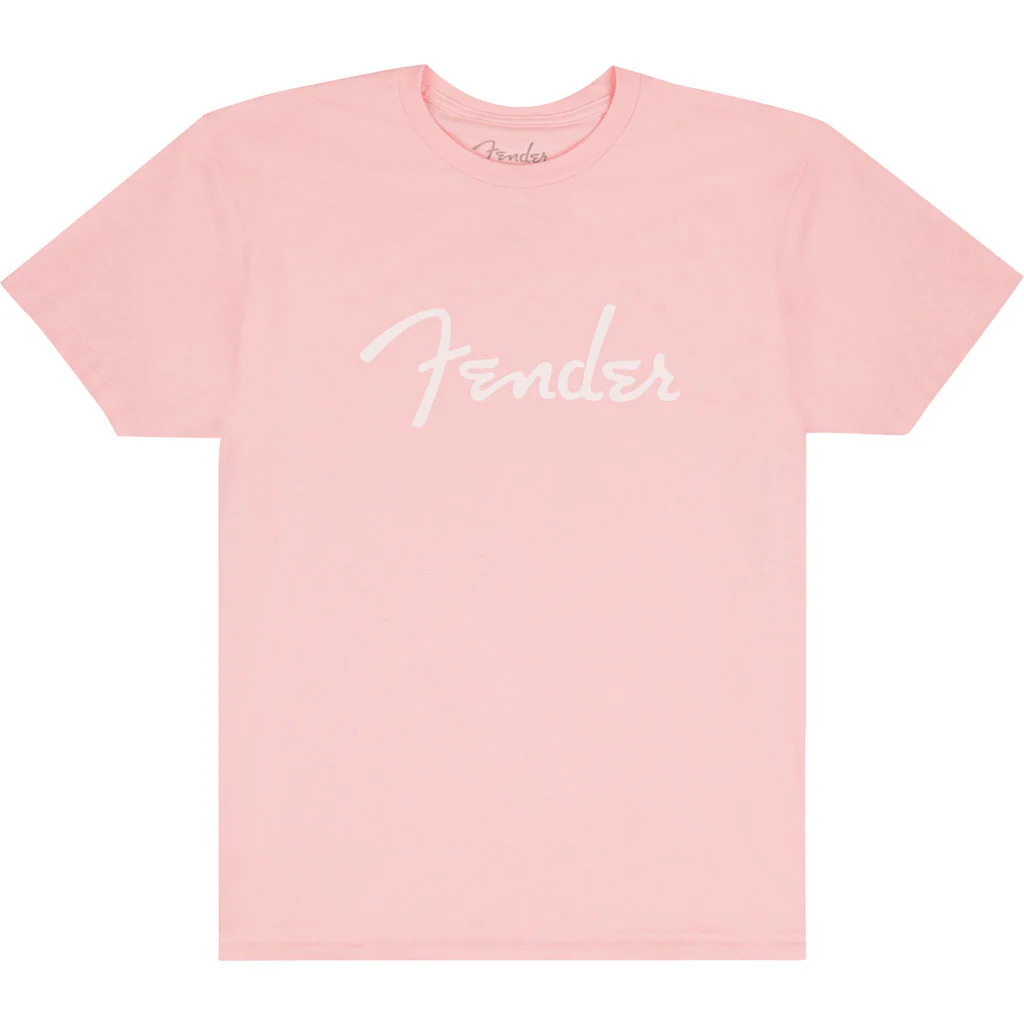 Fender Spaghetti Logo T-Shirt, Shell Pink, XXL