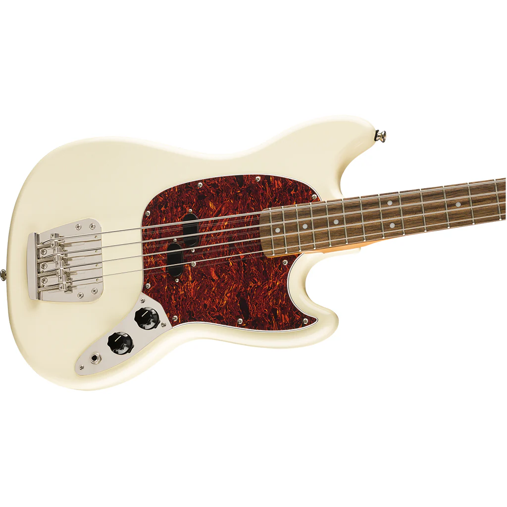 Squier Classic Vibe 60's Mustang Bass - Olympic White - Laurel - Image 6